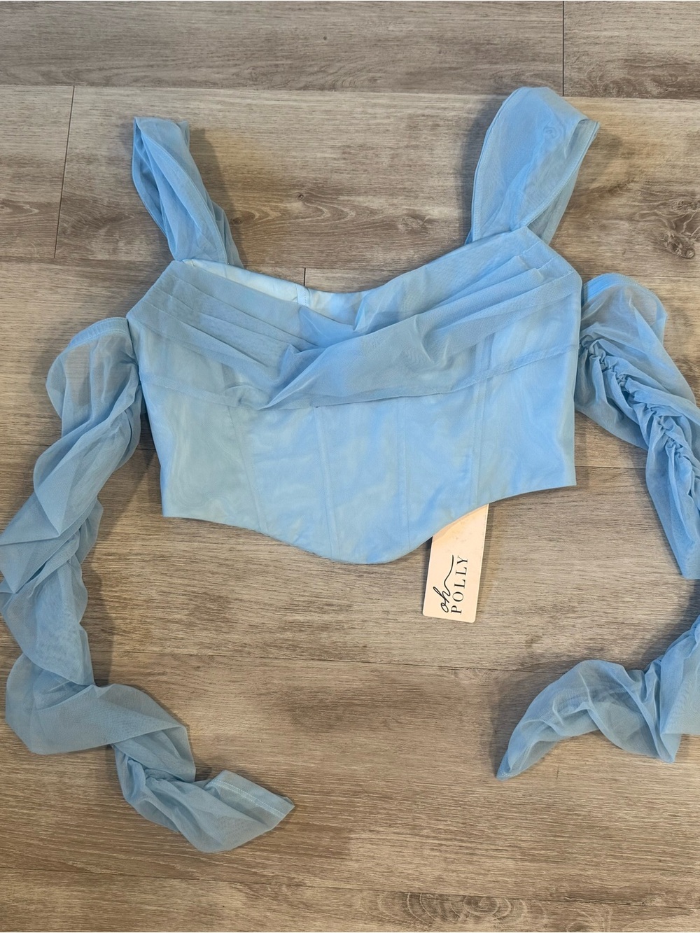 Oh Polly Pastel Blue Corset Top New with Tags Size 8